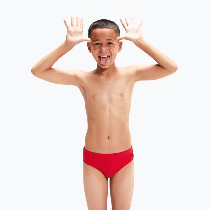 Speedo Logo Brief slip de înot pentru copii roșu 8-0031491414374 4