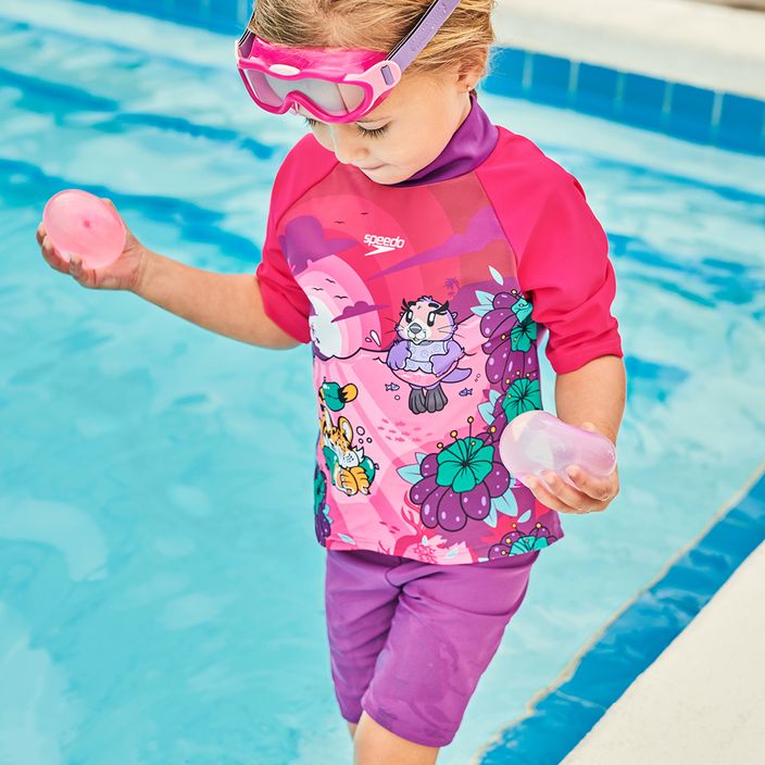 Masca de înot pentru copii Speedo Sea Squad Jr roz electric/miami liliac/blossom/clear 7