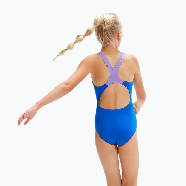 Speedo Digital Placement Splashback costum de baie pentru copii albastru și mov 8-00262514737 6