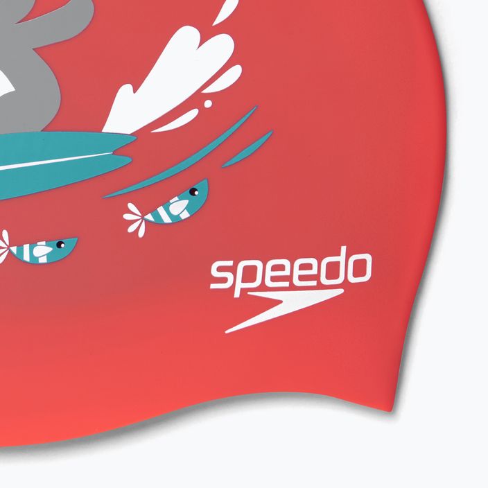 Șapcă pentru copii Speedo Printed Silicone Junior roșu 8-0838614635 4