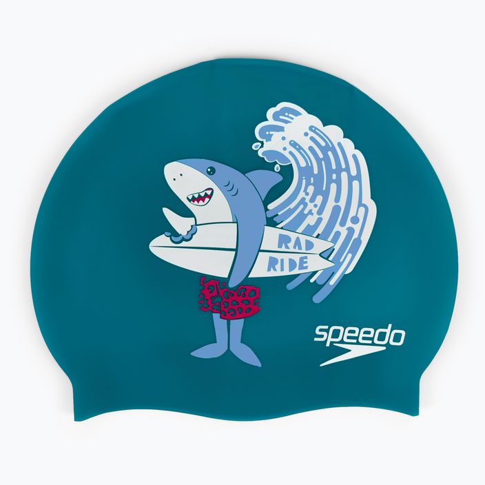 Șapcă pentru copii Speedo Printed Silicone Junior albastru marin 8-0838614637
