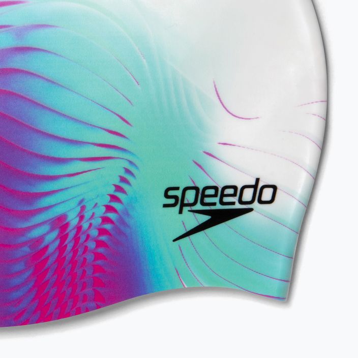 Speedo Șapcă cu imprimare digitală albă și mov 8-1352414649 4