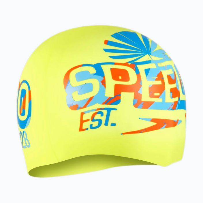 Cască de înot  Speedo Printed Silicone lemon drizzle/picton blue/punch blue 2