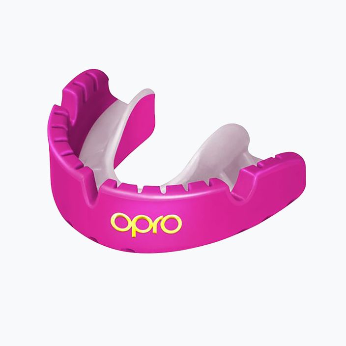 Protector de maxilar pentru aparat dentar Opro Gold Braces roz 2