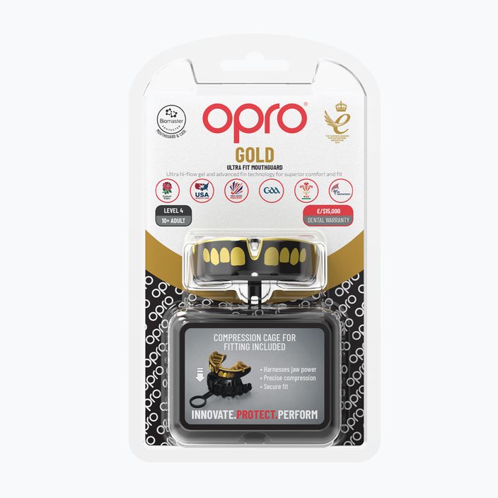 Protector de maxilar Opro Gold GEN5 negru/galben 2