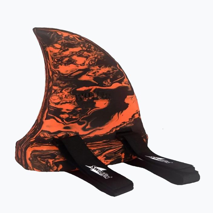 Aripioară de înot pentru copii SwimFin SWIMFINTIGSHA black/orange marble