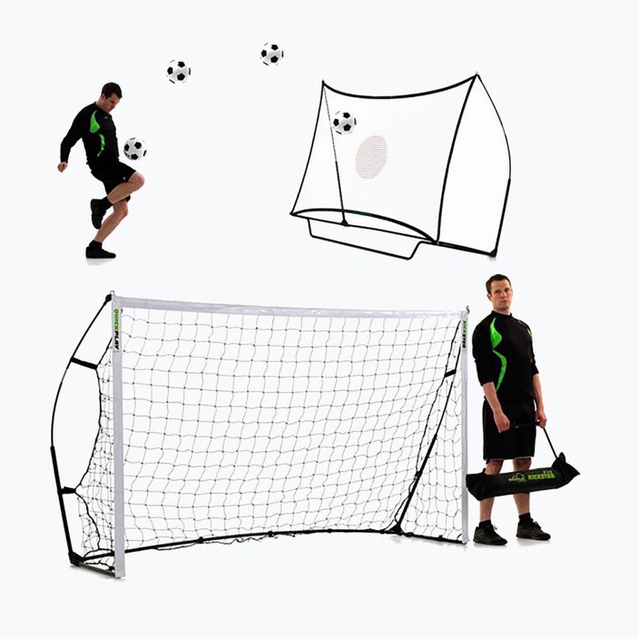 Poartă de fotbal+ rebounder QuickPlay Kickster 2 in 1 240 x 150 cm alb/negru 4