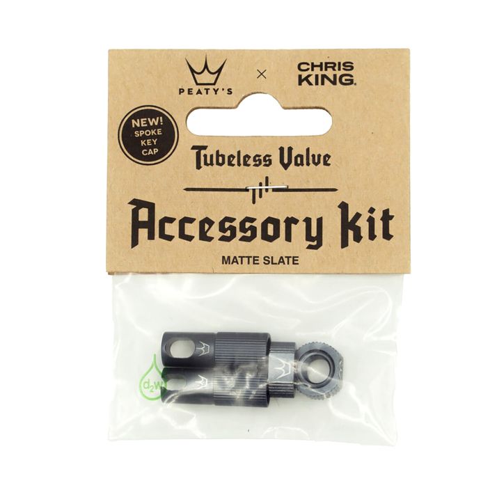 Capac de supapă pentru anvelope Peaty'S X Chris King Mk2 Tubeless Valves Accessory Kit gri 83806 2