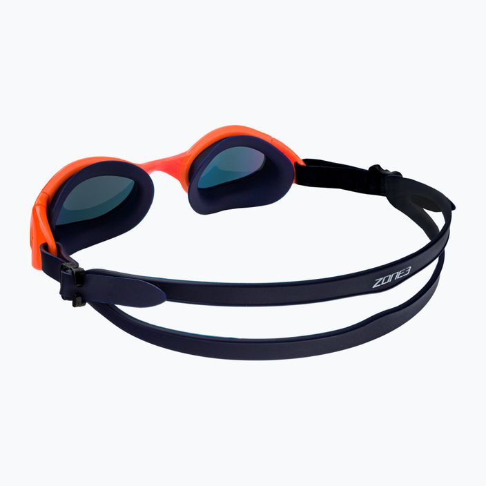 Ochelari de înot Zone3 Attack albastru marin și portocaliu SA19GOGAT113 4