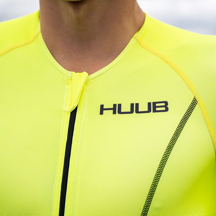 Costum de triatlon pentru bărbați HUUB Commit Long Course negru/galben COMLCSFY 12
