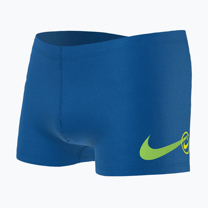 Boxeri de înot pentru copii Nike Multi Logo Square Leg albastru NESSD042-494 5