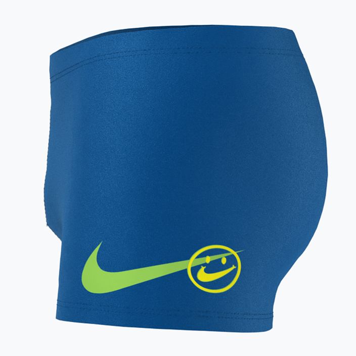 Boxeri de înot pentru copii Nike Multi Logo Square Leg albastru NESSD042-494 6