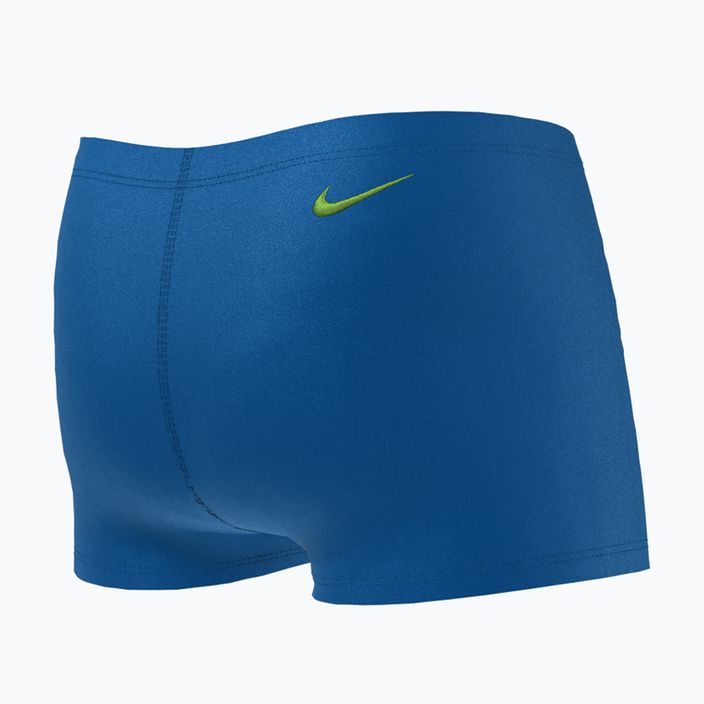 Boxeri de înot pentru copii Nike Multi Logo Square Leg albastru NESSD042-494 7