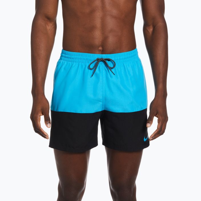 Pantaloni scurți de baie Nike Split 5" Volley pentru bărbați, albastru NESSB451-480
