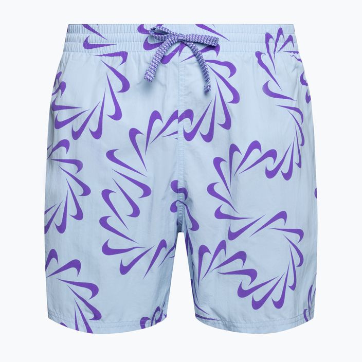 Pantaloni scurți de volei Nike Swoosh Line 5" violet pentru bărbați NESSD509-451