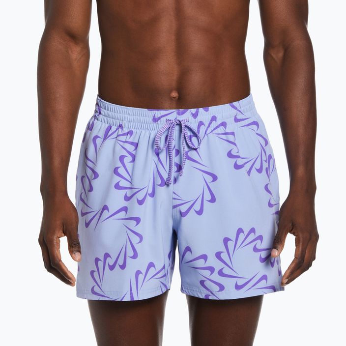 Pantaloni scurți de volei Nike Swoosh Line 5" violet pentru bărbați NESSD509-451 4