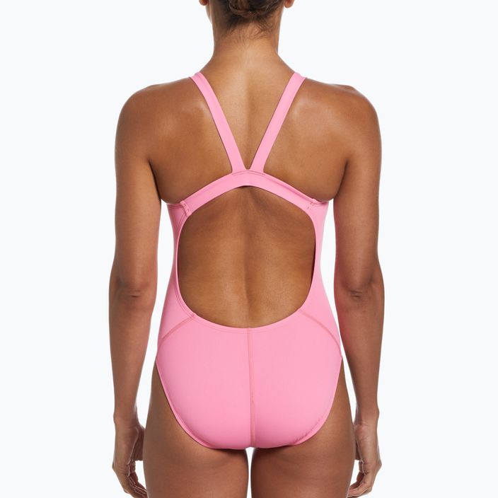 Costum de baie o piesă pentru femei Nike Hydrastrong Solid Fastback roz NESSA001-660 5