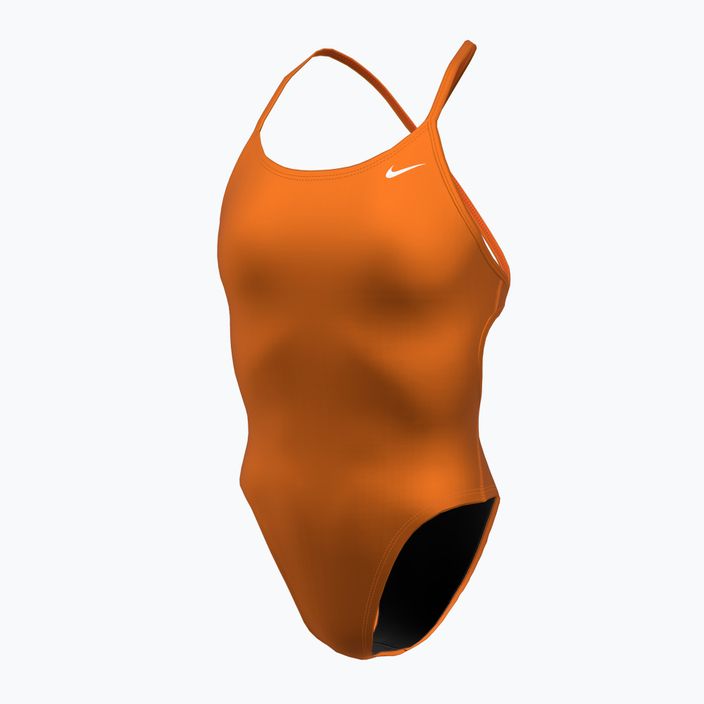 Costum de baie dintr-o bucată pentru femei Nike Lace Up Tie Back total orange 3