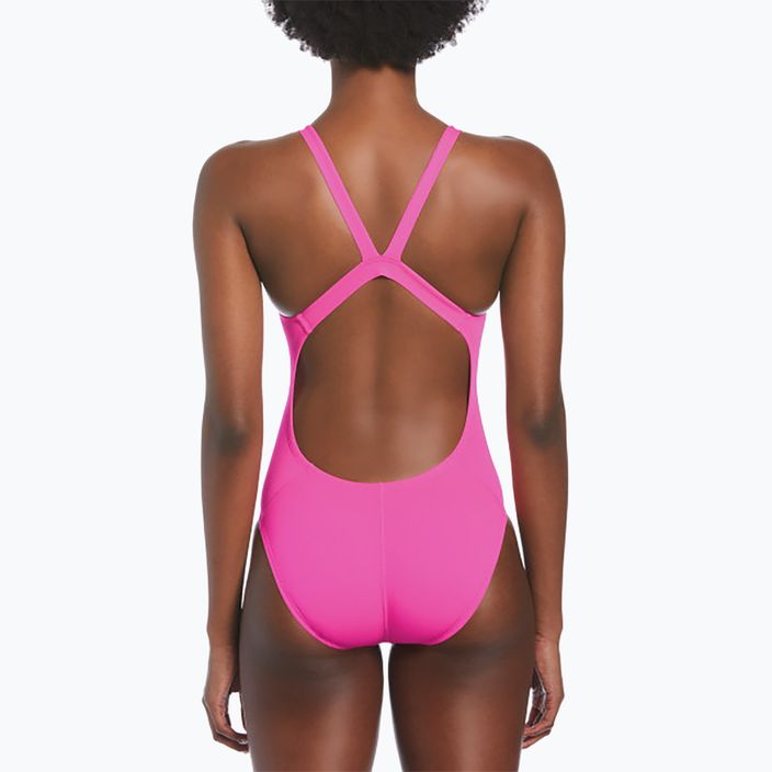 Costum de baie dintr-o bucată pentru femei Nike Hydrastrong Solid Fastback fire pink 2