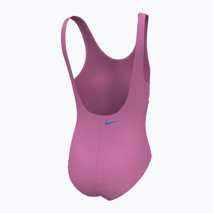 Costum de baie dintr-o bucată pentru copii Nike Multi Logo U-Back playful pink 2