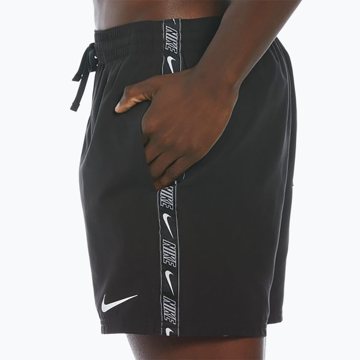 Pantaloni scurți de înot pentru bărbați Nike Logo Tape 5" Volley black 3