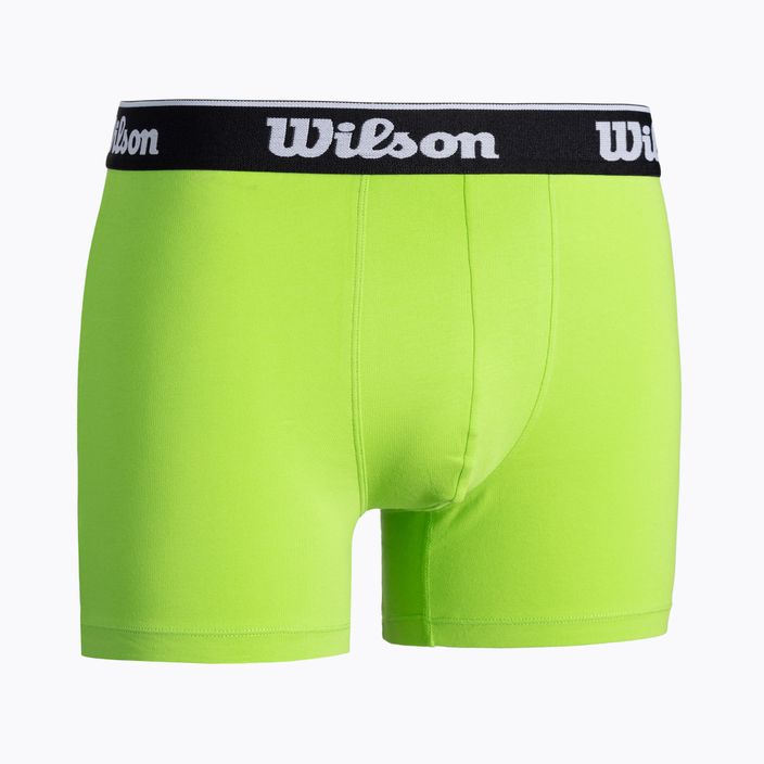Wilson 2-pachet de boxeri pentru bărbați, negru, lime W875V-270M 7