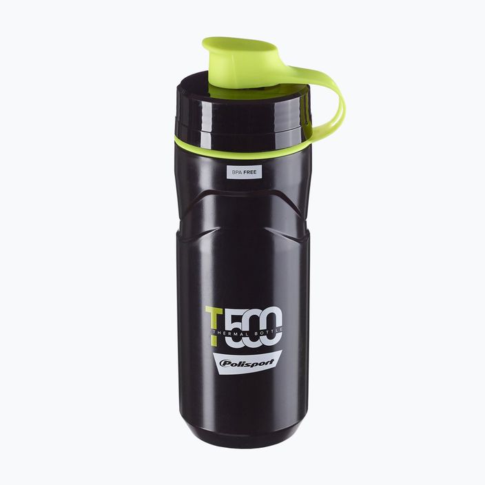 Bidon de bicicletă Polisport Thermal T500 500 ml black/lime green