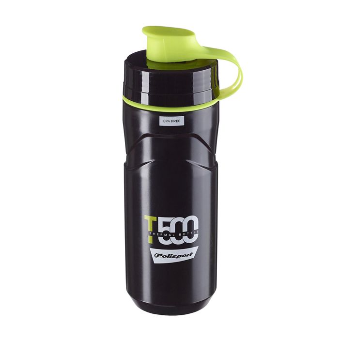 Bidon de bicicletă Polisport Thermal T500 500 ml black/lime green 2