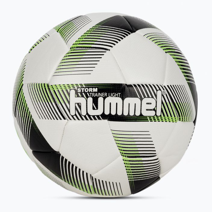 Hummel Storm Trainer Light FB fotbal alb/negru/verde mărimea 3