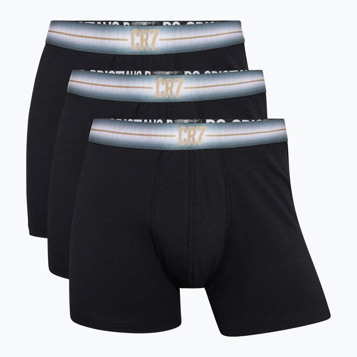 Pantaloni scurți de boxer CR7 Basic Trunk pentru bărbați 3 perechi negru/navy blue