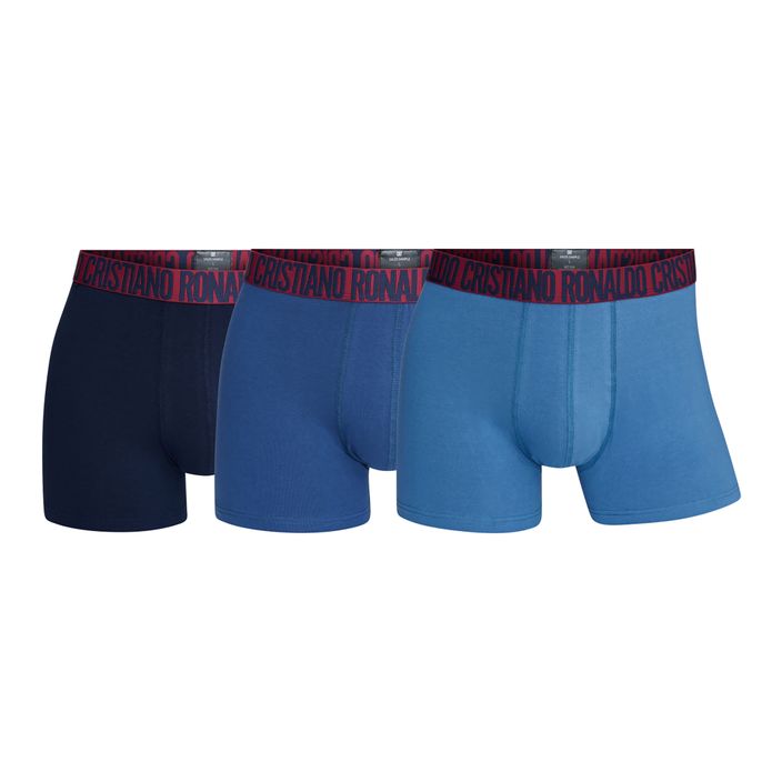 Pantaloni boxeri CR7 Basic Trunk pentru bărbați 3 perechi bleumarin/albastru/albastru deschis 2