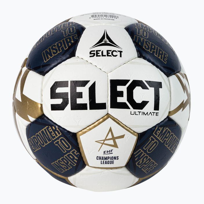 Handbal SELECT Ultimate Champions League v21 alb, albastru marin și auriu 200024 2