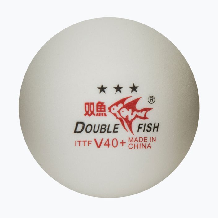 Mingi de tenis de masă Double Fish 40+3 stele 10 buc alb.