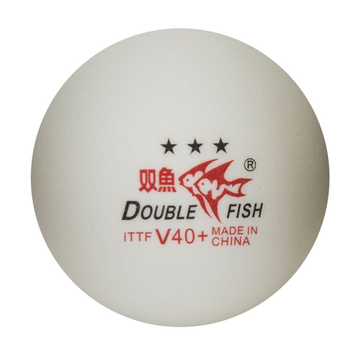 Mingi de tenis de masă Double Fish 40+3 stele 10 buc alb. 2