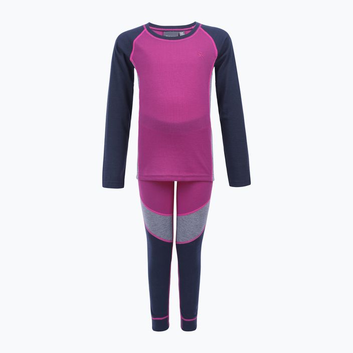 Lenjerie termoactivă pentru copii Color Kids Ski Underwear Colorblock roz-neagră 740777.5885 7