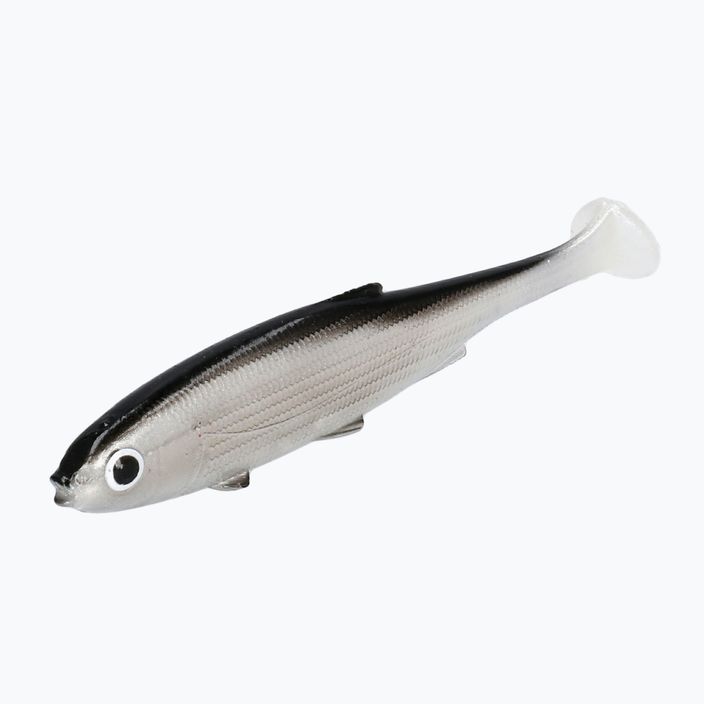 Mikado Real Fish 2pc argint-negru momeală de cauciuc PMRFR-15-BLEAK