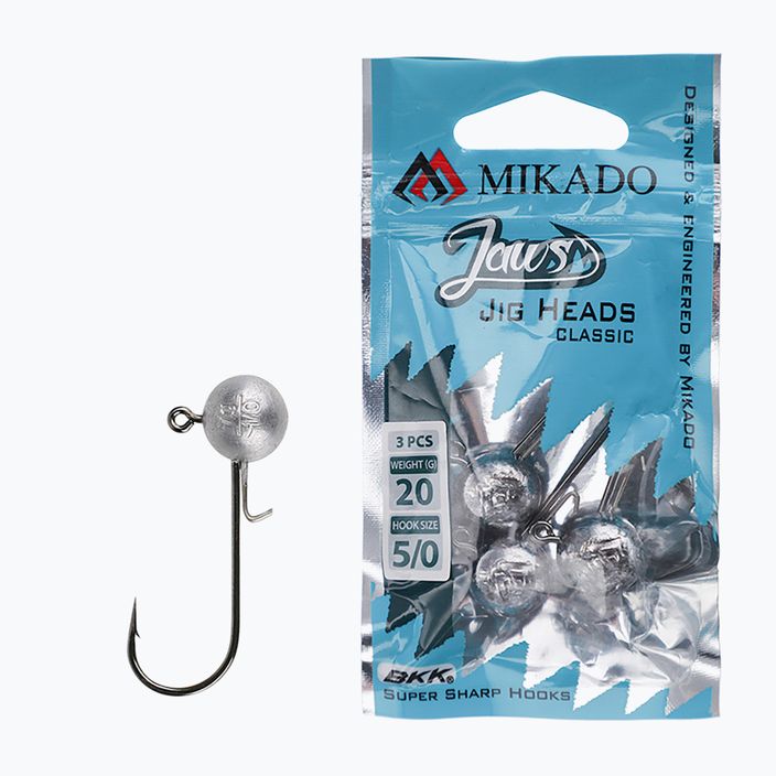 Mikado Jaws Classic 15g 15g 3pc jig head negru OMGJC-15 2
