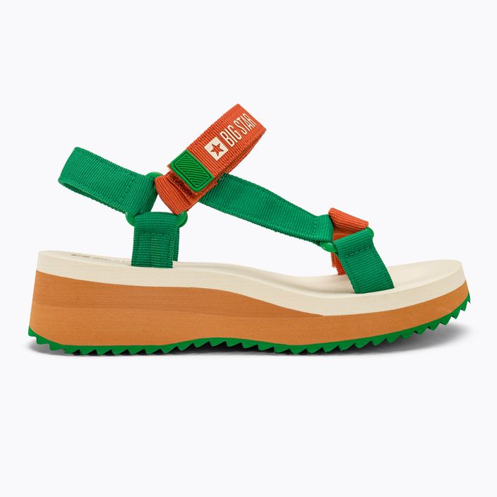 Sandale pentru femei BIG STAR NN274A053 verde/portocaliu 2