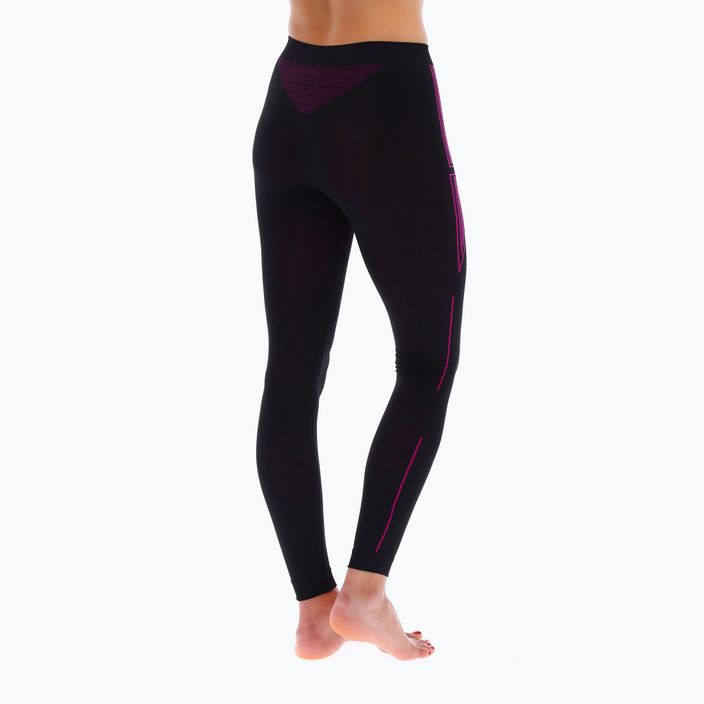 Pantaloni termici pentru femei Viking Etna negru/roz 500/21/3092 2