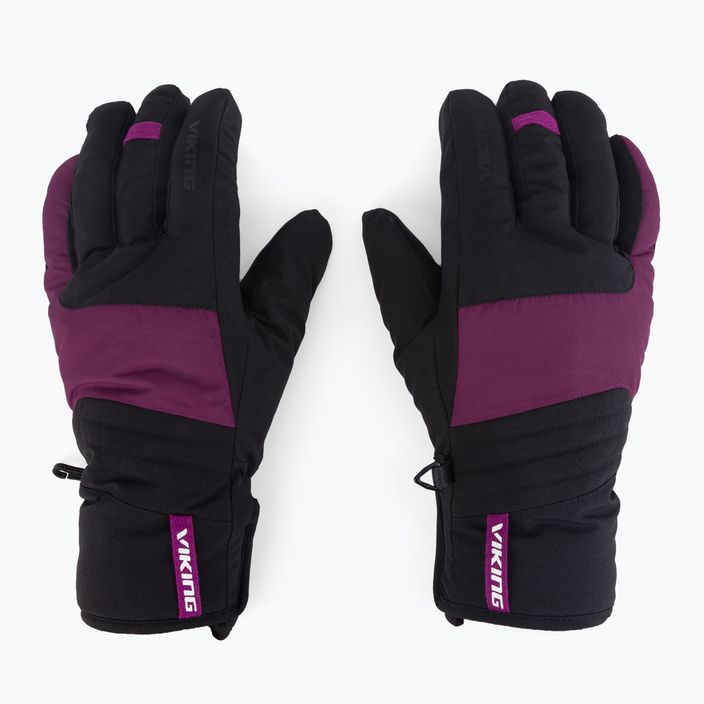Mănuși de schi pentru bărbați Viking Espada negru/violet 113/24/4587 3