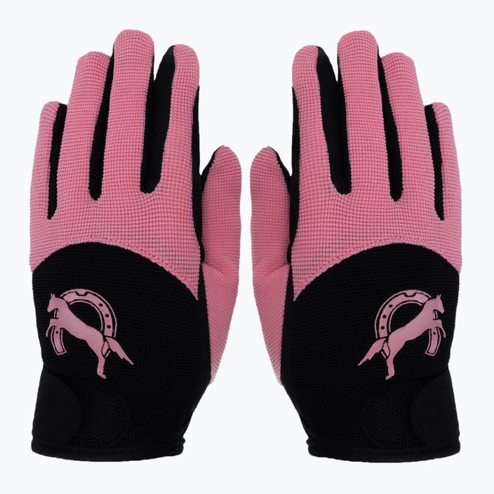York Flicka mănuși de călărie pentru copii negru/roz 12160604 3