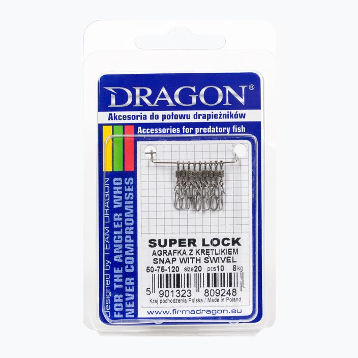 Dragon Super Lock 10 piese de argint cu ace de siguranță de filare PDF-50-75-120