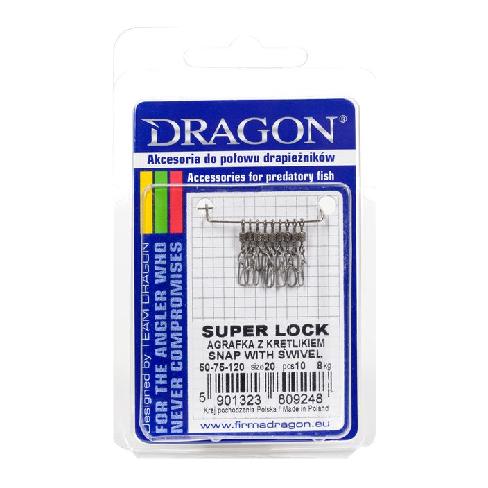 Dragon Super Lock 10 piese de argint cu ace de siguranță de filare PDF-50-75-120 2