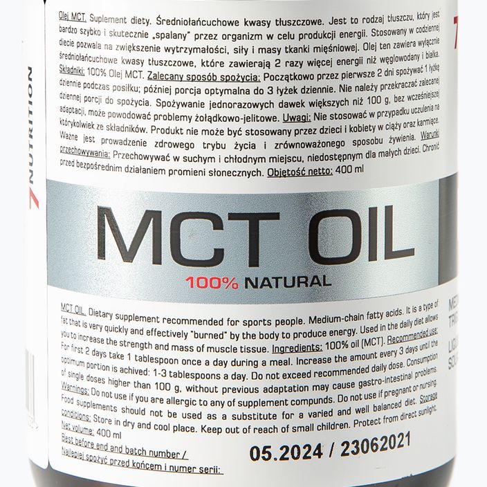 MCT OIL 7Nutrition 400ml ulei MCT 7Nu000370 3