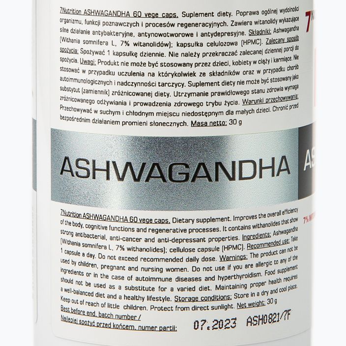 Ashwagandha 7% 7Nutrition performanță 60 capsule 7Nu000458 2
