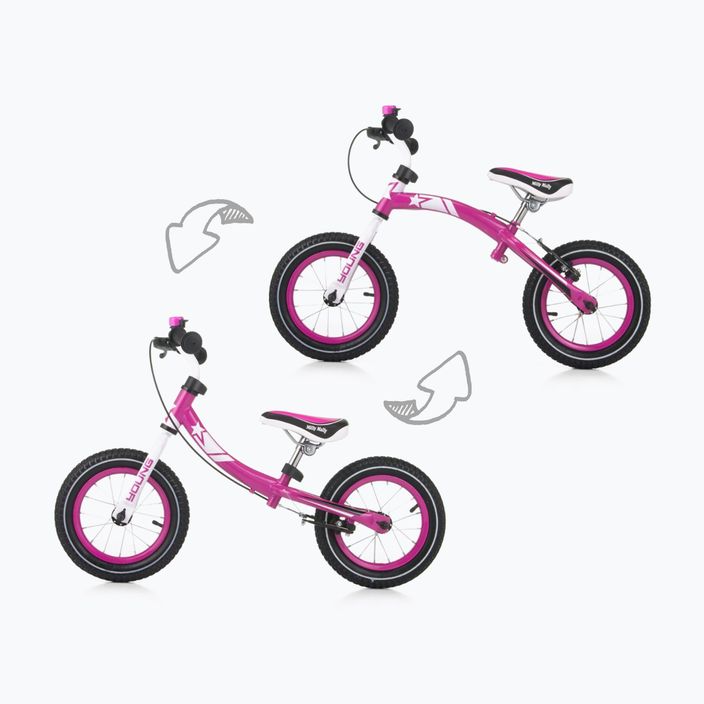 Bicicletă fără pedale pentru copii Milly Mally Young, roz, 391 8
