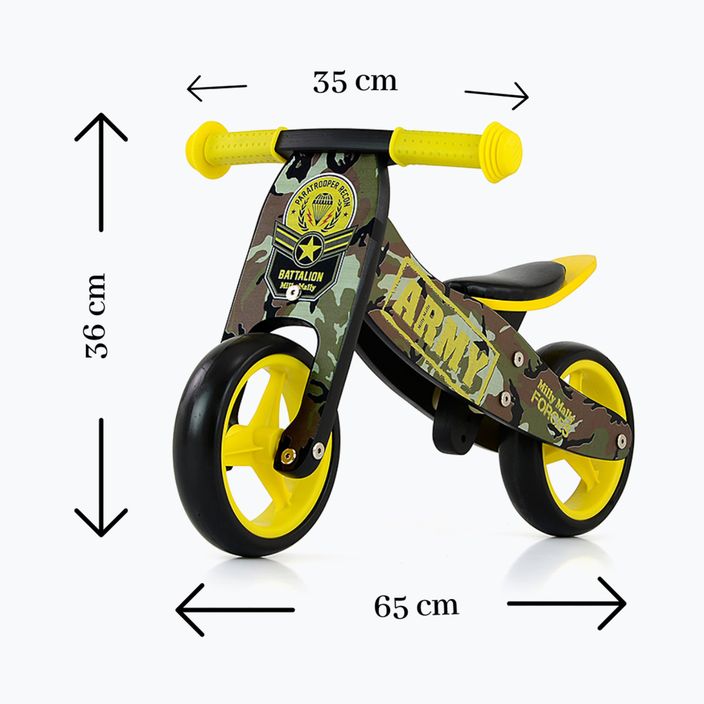 Bicicletă de echilibru Milly Mally Jake galben-neagră 2100 9