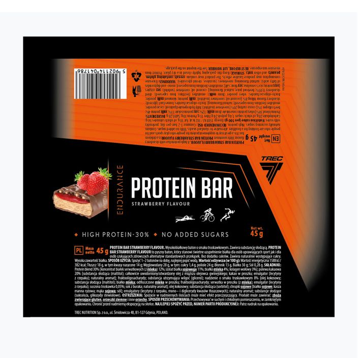 Baton de proteine Trec Endu Protein Bar 45g căpșuni TRE/1053 2