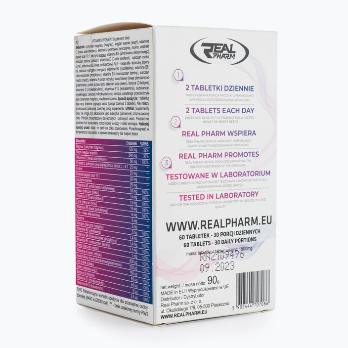 Vitamax WOMEN Real Pharm vitamine și minerale 60 comprimate 707086 2