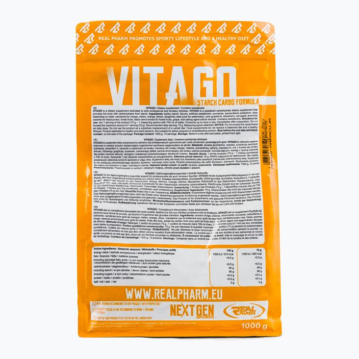 Carbo Vita GO Real Pharm carbohidrați 1kg mango-maracuja 708106 2